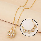 Mandotos four-leaf clover necklace made of non-fading light luxury titanium steel, featuring a delicate pendant design.