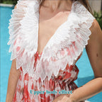 Women's simple fashion dress by MANDOTOS, lightweight and casual, shown in a natural pose with a clean, minimalist background.