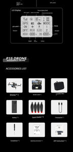 MANDOTOS HD drone for aerial photography, remote control quadcopter with camera, sleek design, ready for capturing high-quality images.