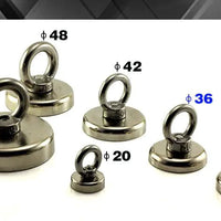 Mandotos Dual Power Treasure Magnets featuring two strong magnetic ends for retrieving metal objects or treasures.
