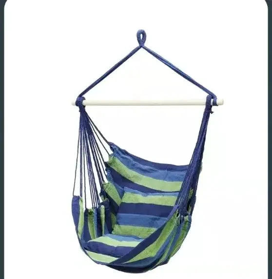 Mandotos easy-install indoor outdoor swing chair with cushioned seat and sturdy frame, perfect for relaxing indoors or outside.