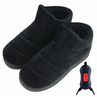 Mandotos electric heated shoes with insulated design and heating elements for warmth and comfort.