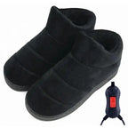 Mandotos electric heated shoes with thermal lining and adjustable temperature control for cozy winter wear.