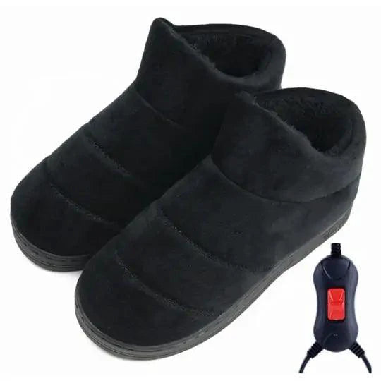 Mandotos electric heated shoes with insulated design and heating elements for warmth and comfort.