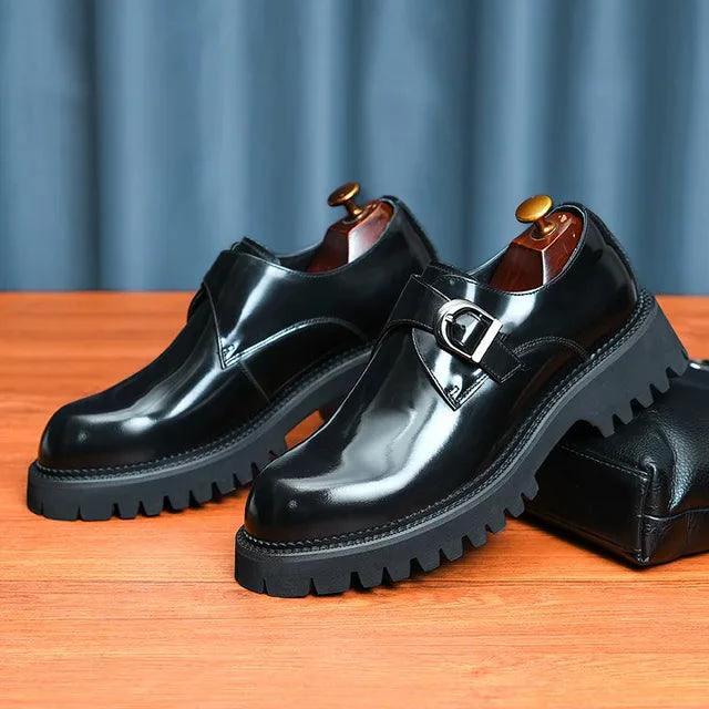 Elegant genuine leather shoes by MANDOTOS featuring sleek design, polished finish, and comfortable fit for stylish footwear.