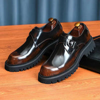 Elegant genuine leather shoes by MANDOTOS featuring classic design and polished finish for sophisticated style.
