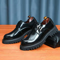 Elegant genuine leather shoes by MANDOTOS featuring a polished finish and classic design for stylish footwear.