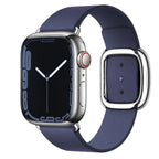 Elegant leather strap by MANDOTOS featuring smooth, high-quality leather and classic stitching for a stylish accessory or watch band.