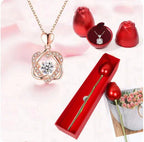 Elegant rose gold heart necklace by MANDOTOS featuring a delicate chain and a polished heart pendant.