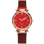 Mandotos elegant rose gold timepiece with sleek design and matching bracelet, showcasing a luxurious watch on a white background.
