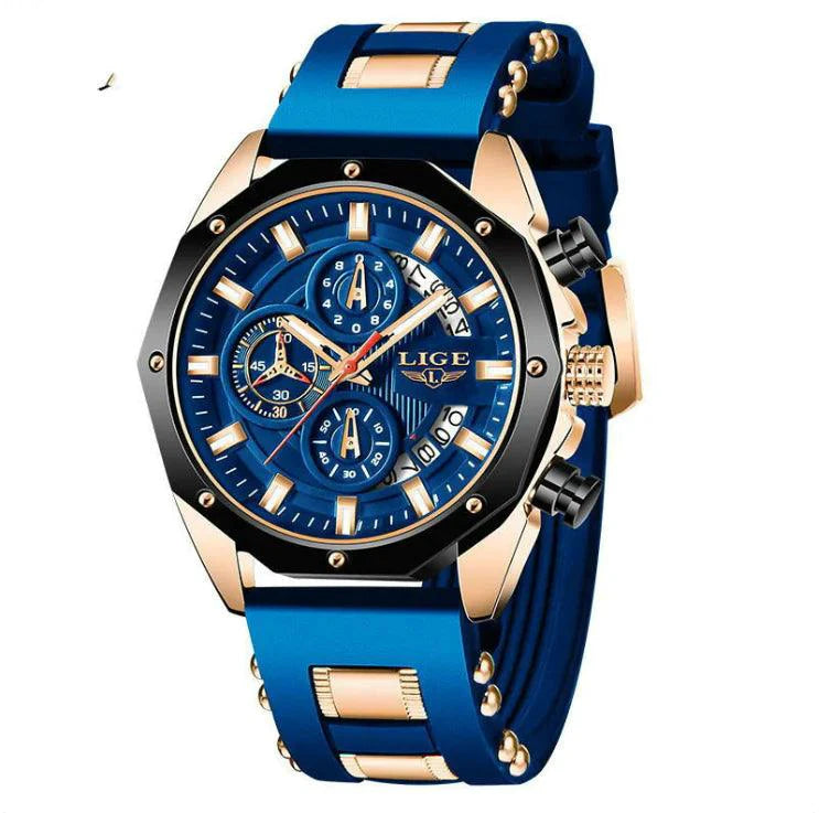 Mandotos Elite Silicone Sports Chronometer with digital display and black silicone strap, designed for athletes and sports timing.