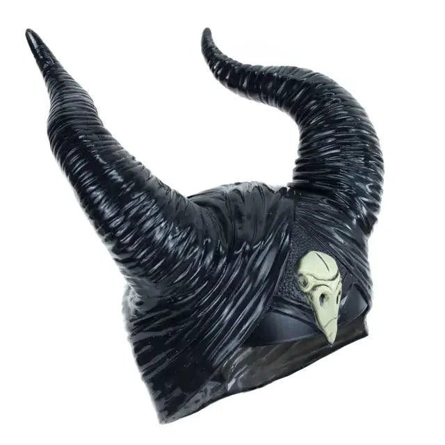 Mandotos Enchantress Horns Headpiece featuring gold horns and intricate design for fantasy costume or cosplay accessories