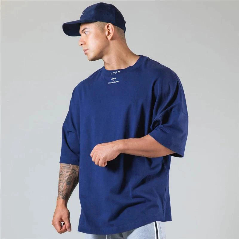 Mandotos Japan & UK cotton shirt designed for gym wear, featuring a comfortable fit and stylish print for active lifestyle.