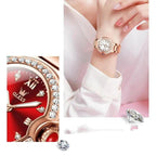 Mandotos waterproof ladies watch with a stylish explosion design, featuring a round dial and water-resistant features for women.
