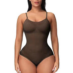 Mandotos Figure Sculpting Shaper Bodysuit worn by a woman, designed to shape and smooth the body for a streamlined look.