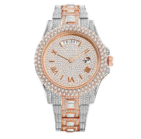 Mandotos Gentlemen's Gold Luxe Watch with a sleek gold band and elegant round dial, showcasing luxury and style.