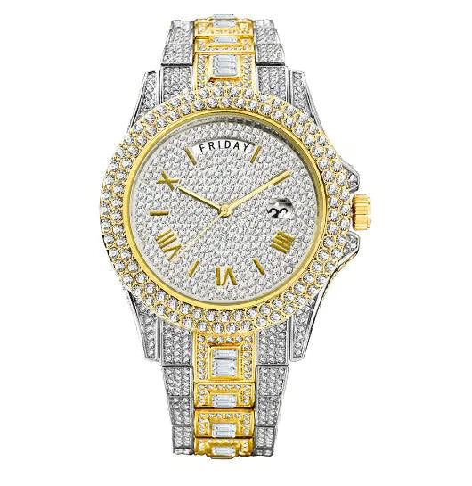 Elegant men's gold Luxe watch by MANDOTOS with a classic round dial and luxurious gold finish.