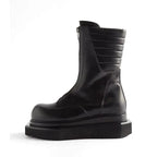 Mandotos genuine leather men's boots with sturdy soles and classic design, perfect for casual or formal wear.