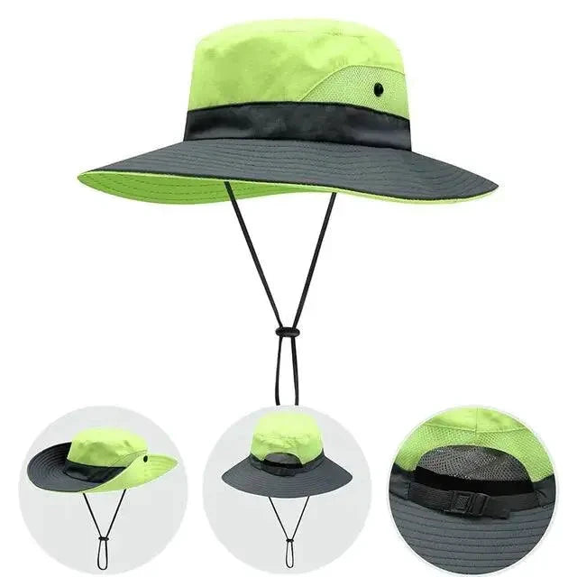 Girls' Ponytail UV Shield Sun Hat by MANDOTOS, lightweight sun protection hat with a ponytail opening for outdoor wear.