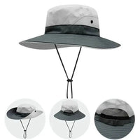 Girls' Ponytail UV Shield Sun Hat by MANDOTOS with wide brim and adjustable strap, designed to protect from sun for outdoor activities.