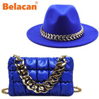 Mandotos Gold Chain Fedora luxury hat featuring a stylish gold chain detail and classic fedora design.