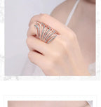 Mandotos Heavenly Diamond Wing Ring featuring sparkling diamonds and intricate wing design on sterling silver band