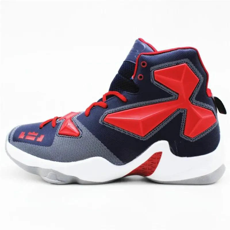 Mandotos high-performance outdoor basketball kicks showing black and orange design with textured sole for grip and durability.