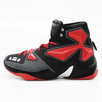 Mandotos high-performance outdoor basketball kicks featuring durable design, grip sole, and stylish black and orange color scheme.