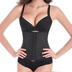 Mandotos hot waist trainer corset with adjustable straps and steel boning for shaping and slimming the waist.