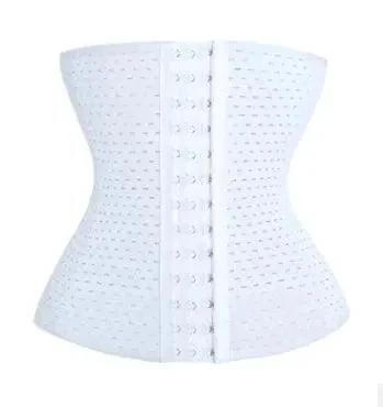 Mandotos hot waist trainer corset with adjustable hooks and latex material for shaping and slimming the waist.