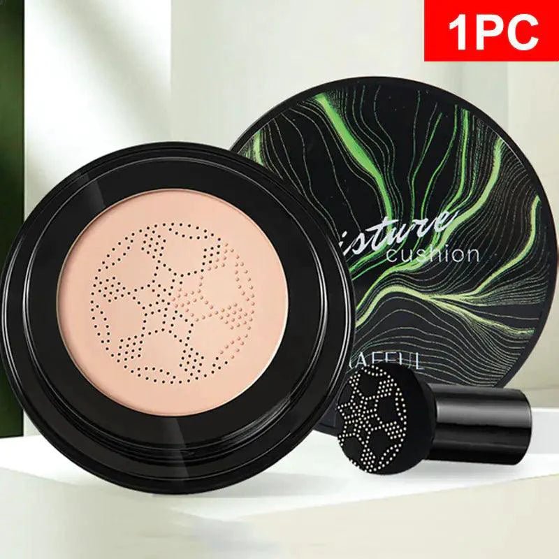 Mandotos HydraGlow Moisture Foundation in a sleek bottle, showcasing its waterproof formula and suitable for all skin tones.