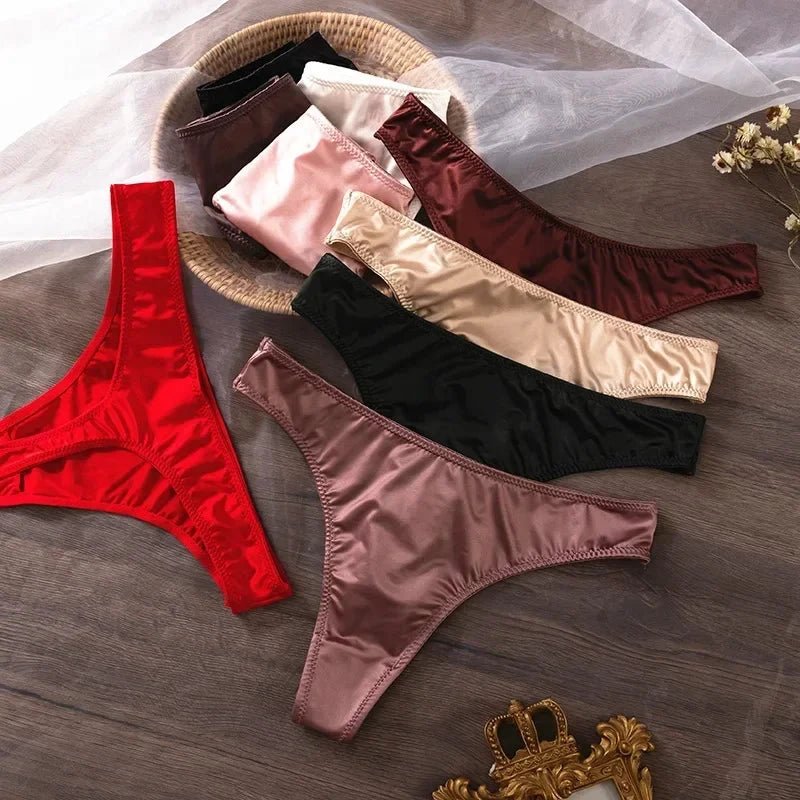 Mandotos ice silk women's low waist seamless panties, quick-drying, breathable, skin-friendly lingerie underwear.