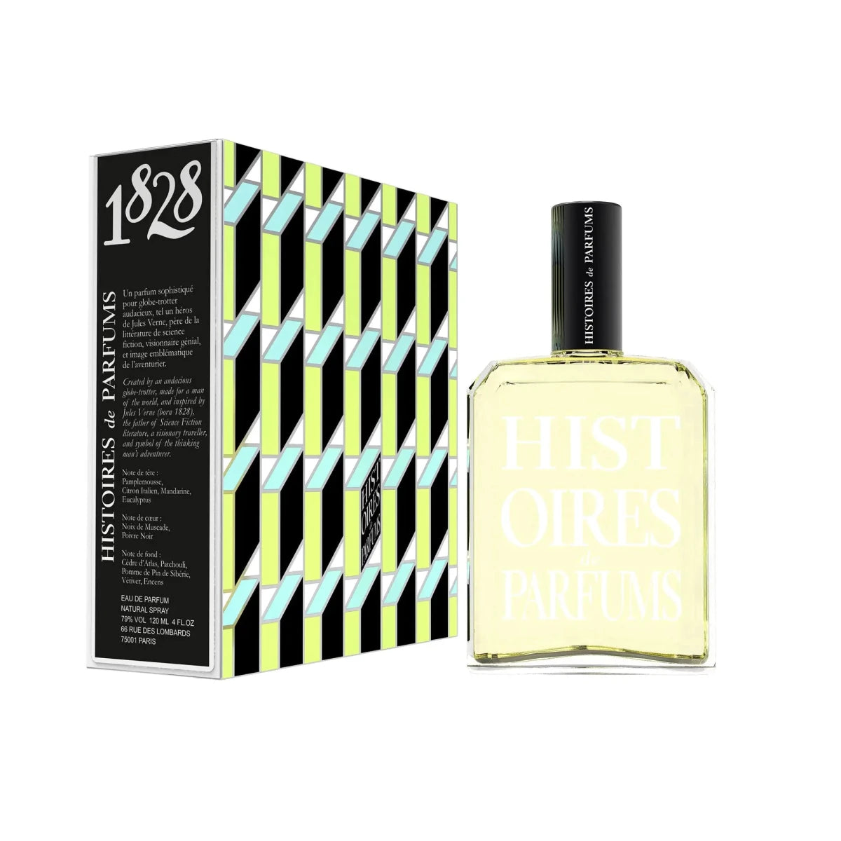 Bottle of 1828 Oceanic Citrus Eau de Parfum by MANDOTOS INTERNATIONAL, featuring a sleek design and vibrant citrus scent.