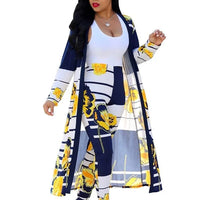 Mandotos International women's two-piece cardigan set, casual and sexy outfit, featuring a stylish knit cardigan and matching pants.