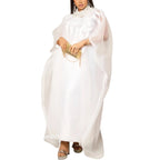 White African Abaya for women with embroidery, plus size elegant party and church dress by MANDOTOS INTERNATIONAL.