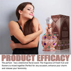 Mandotos International Arabian Rose and Jasmine pheromone perfume for women in a elegant glass bottle with floral accents.