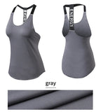 Black sleeveless yoga top for women by MANDOTOS INTERNATIONAL, backless fitness shirt with a comfortable, stretchy fit for active wear.