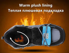 Mandotos International men's winter snow boots, waterproof leather, outdoor hiking and work shoes, size 39-47, super warm and durable.