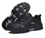 Mandotos International men's winter snow boots, waterproof leather sneakers, outdoor hiking and work shoes, size 39-47.