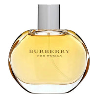 Mandotos International Burberry Classic Femme Perfume 3.3 oz bottle with elegant packaging and floral accents.