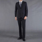 Mandotos International men's casual two-piece suit with cotton fabric, youthful style, suitable for spring, summer, and autumn office wear.