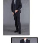 Mandotos International men's casual two-piece suit with cotton fabric, youthful style, suitable for office wear in spring, summer, and autumn.