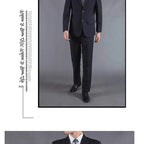 Mandotos International men's casual two-piece suit featuring cotton fabric, youthful style, double cuffs, suitable for office spring and summer wear.
