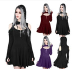 Mandotos International chic hooded zip dress with long sleeves and a stylish design, perfect for casual or trendy outfits.