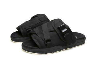 Chic unisex beach slides from MANDOTOS INTERNATIONAL with stylish design and comfortable straps for casual summer wear.