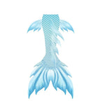 Shiny mermaid tails swimsuit by MANDOTOS INTERNATIONAL, featuring a vibrant, shimmering mermaid skin design perfect for swimming.