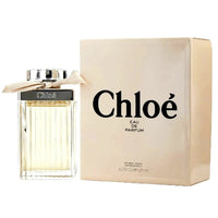 Chloe Essence women's perfume 4.2 oz bottle by Mandotos International, elegant glass container with floral design.