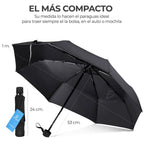 Compact folding mini umbrella from MANDOTOS INTERNATIONAL with UV printing, ideal for travel and sunny weather protection.