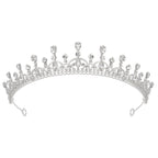 Mandotos International CrownAura Crystal Princess Tiara featuring sparkling rhinestones and a delicate elegant design for special occasions.