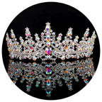 Crystal Elegance wedding tiara by MANDOTOS INTERNATIONAL featuring sparkling crystals and intricate silver-tone design.